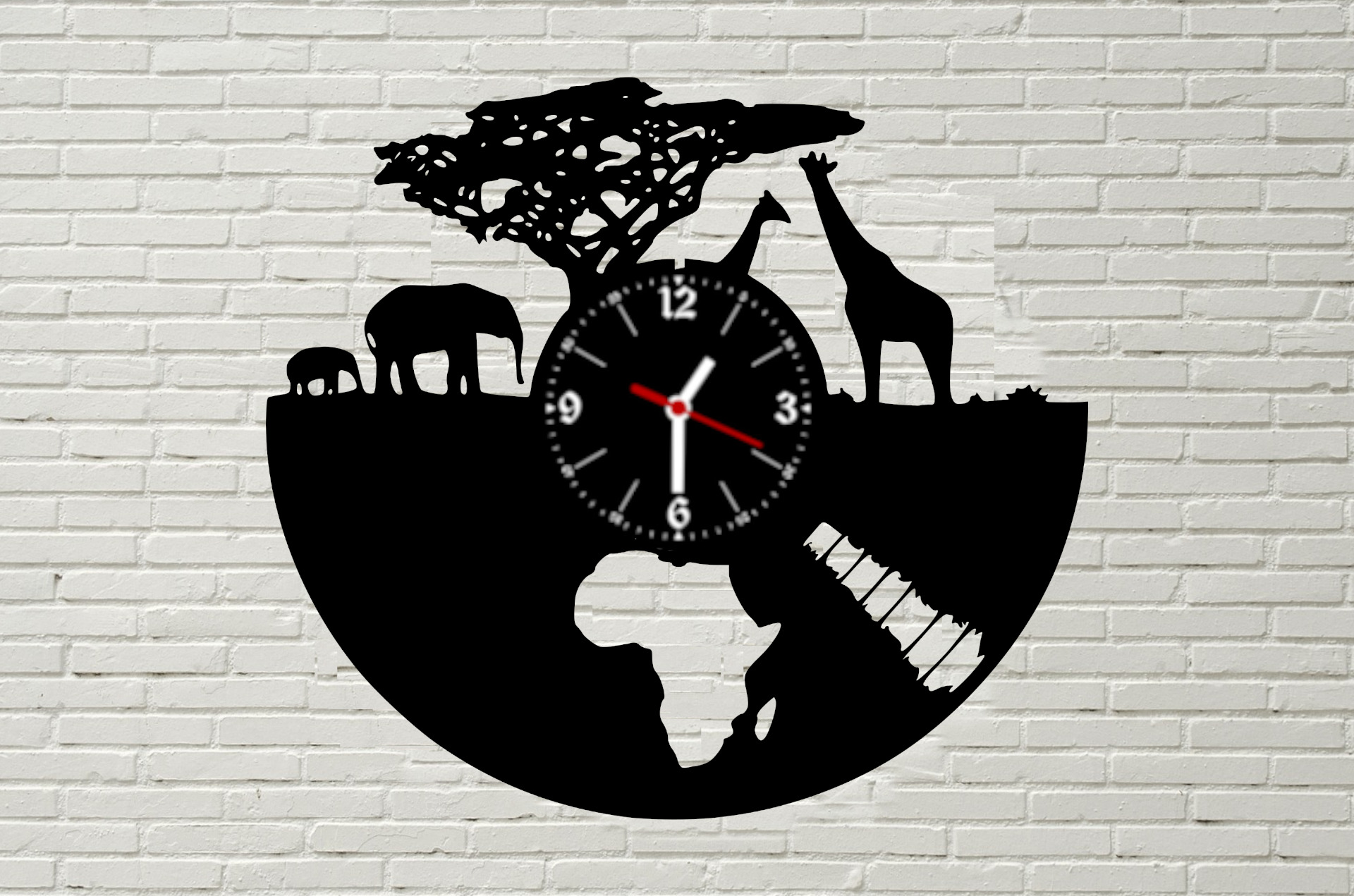 hodiny vynil Safari